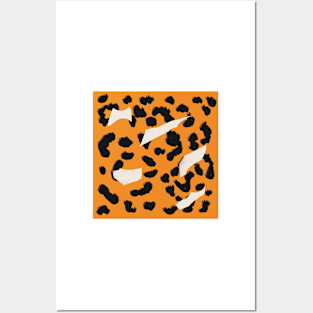 Piebald Leopard Print Posters and Art